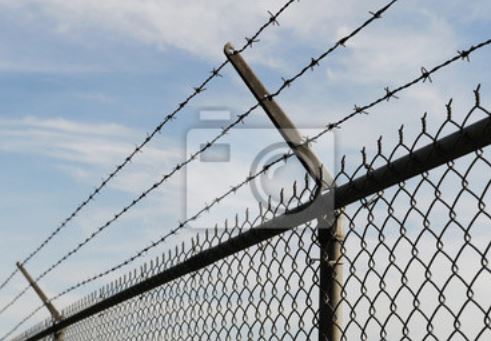 Clôture de fil barbelé